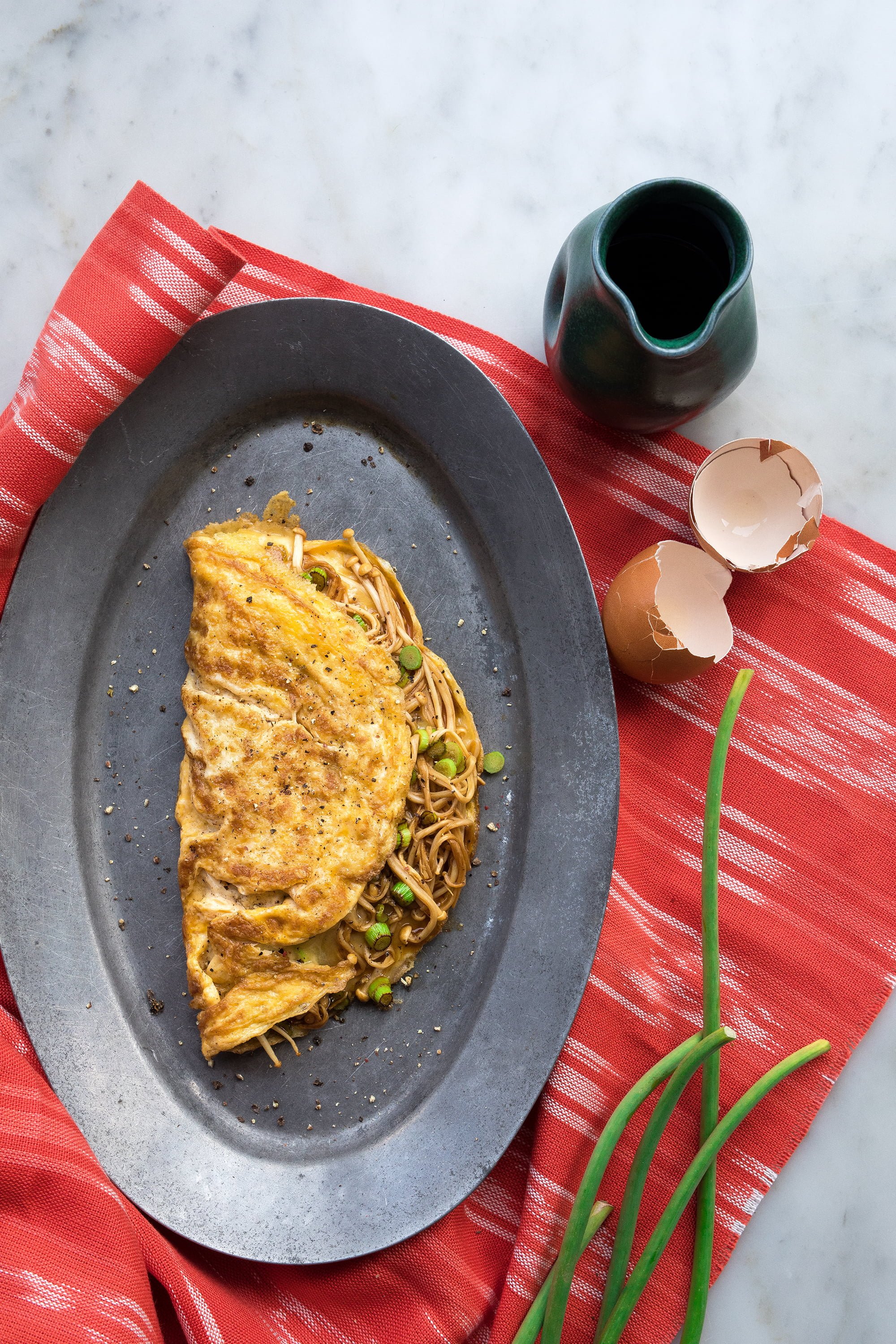 Scape and Asian Mushroom Omelette Spiral Foods