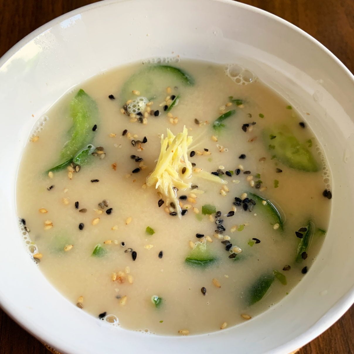 Cucumber and Umeboshi Cold Miso Soup
