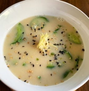 Cucumber and Umeboshi Cold Miso Soup