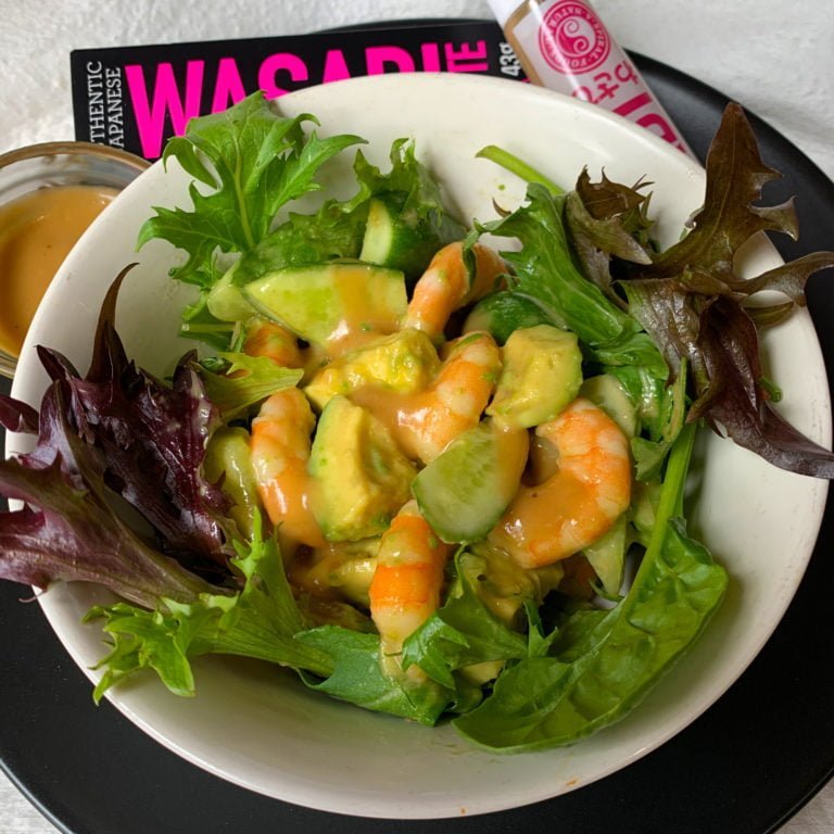 Prawn, Cucumber & Avocado Salad with Wasabi Mayonnaise Spiral Foods