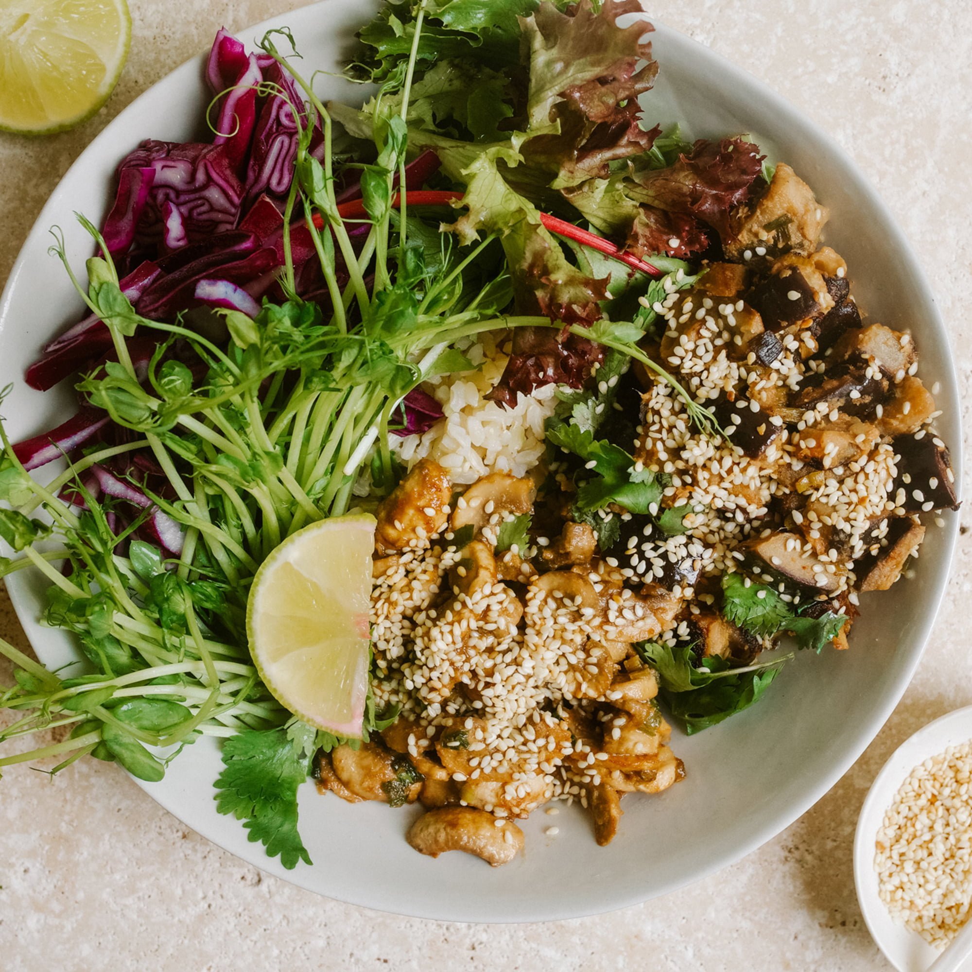 Miso Eggplant Buddha Bowl - Spiral Foods