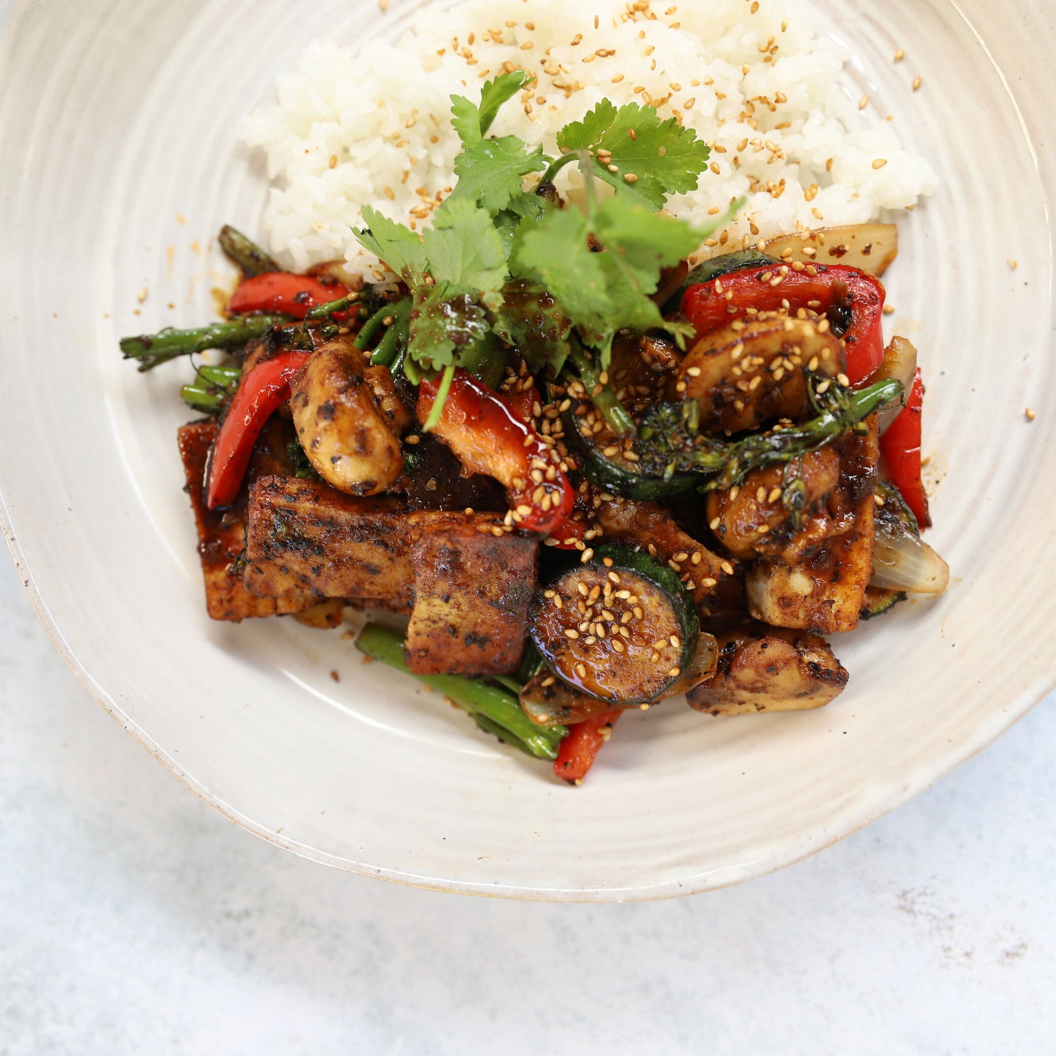 Tofu & Veg Stir Fry with Umami Sauce - Spiral Foods