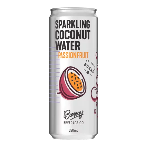 bonsoy sparkling coconut water passionfruit