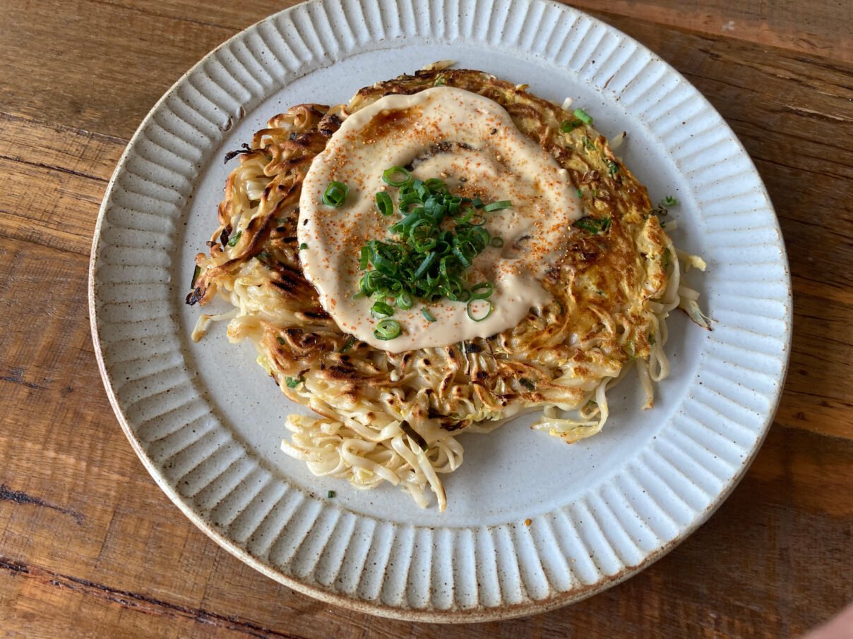 Spiral Instant Ramen Okonomiyaki